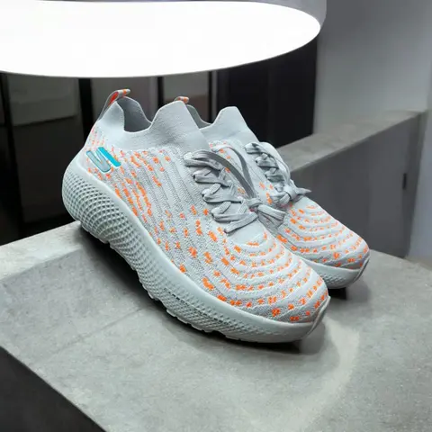 Sketcherss Max Road Hyper Burst Grey Orange 1552