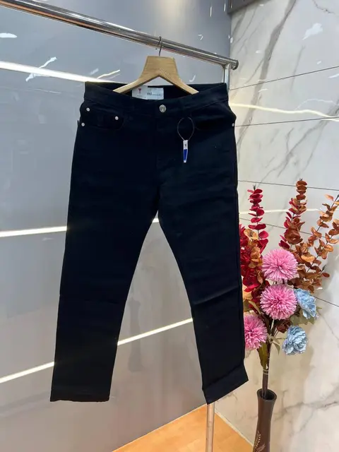 Ami Black Premium Imported Stretchable Lycra Fabric Straight Fit Denim 4129