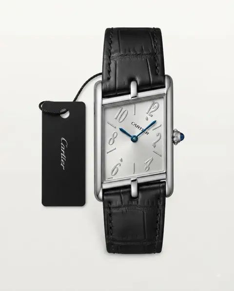 Cartier Tank Asymmetric Black silver Dail
