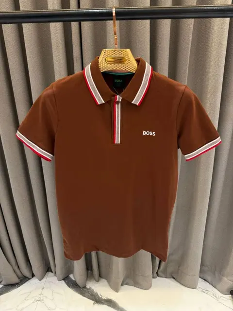 HUGGO BOOSS POLO IMPORTED BROWN