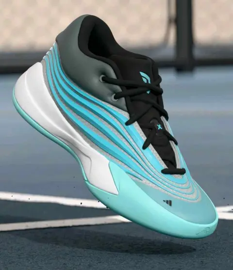 Adidas Dame X Older Kids (GS)Flash AquaCore BlackGrey331