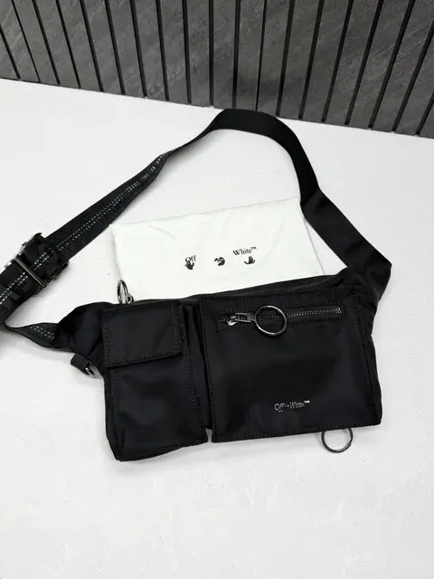 Off whitte X Unisex Waist - ShoulderBag With Dustcover