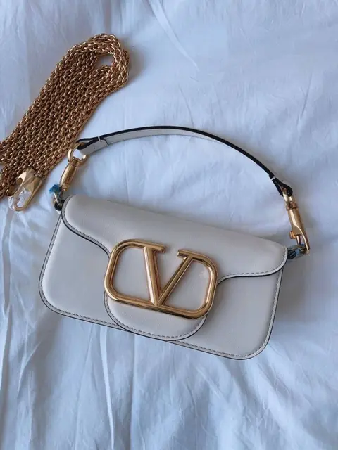 Valentino VLogo White Small ShoulderBag With OriginalBox DustCover