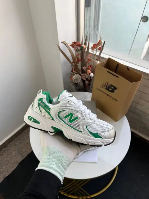 New balencee 530 white Nightwatch green for women sale 407