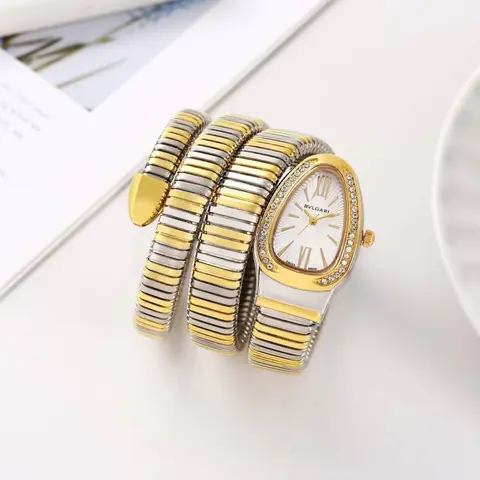 Bvlgari Serpenti Snake Gold-White