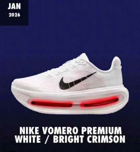 Nike Vomero Premium White Bright Crimson
