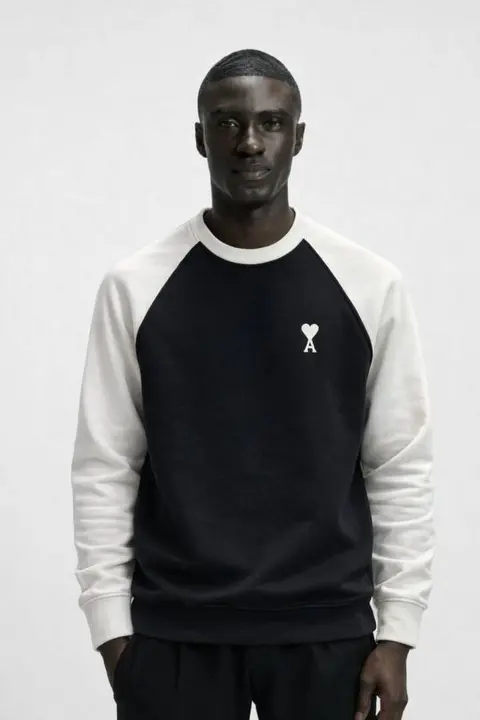 Ami IMPORTED STORE ARTICLE SWEATSHIRT BLACK WHITE
