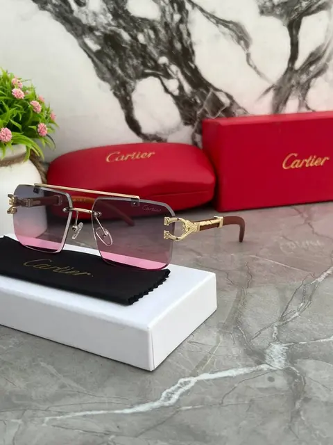 Cartier wooden panther blue pink