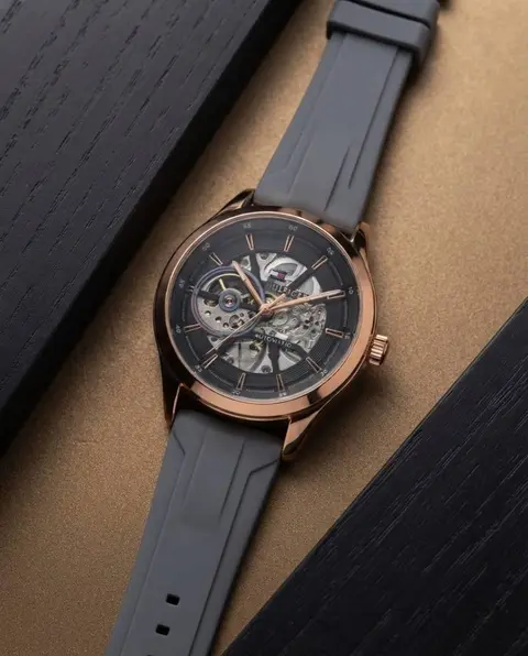 Tommy Hilfige r Automatic Silicon Grey-Copper-Black