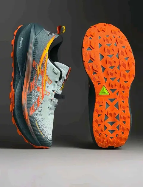 Asics Trabuco Max 4 Trail Cold Moss Nova Orange 6122