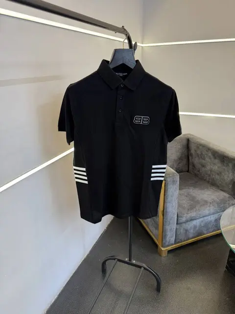 Balenciaga a luxurious imported polo tshirt black
