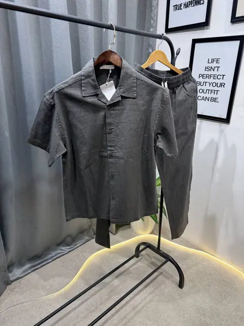 Zarra dark grey Imported track suit with lining pattern