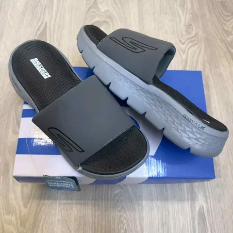 Skechers Go Walk Flex Premium Grey Black Flip-Flop