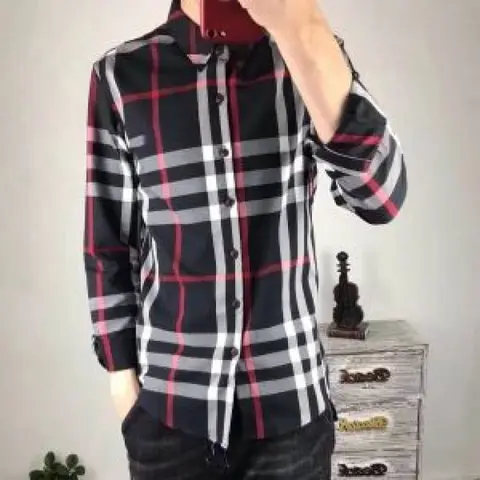 Burberry Premium Box Pack Black Checks Shirt