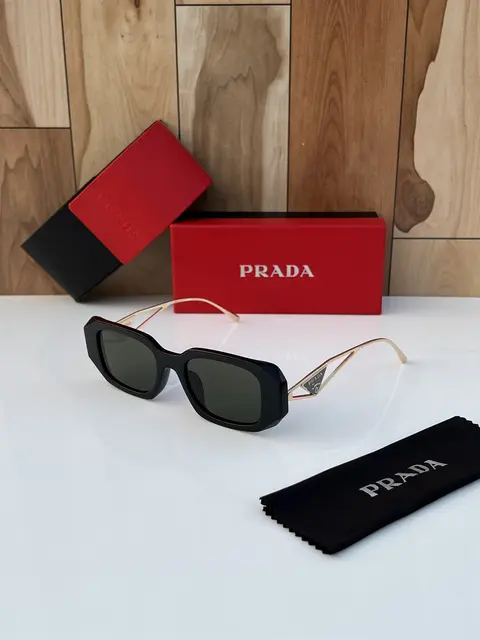 Prada milano side metal black gold