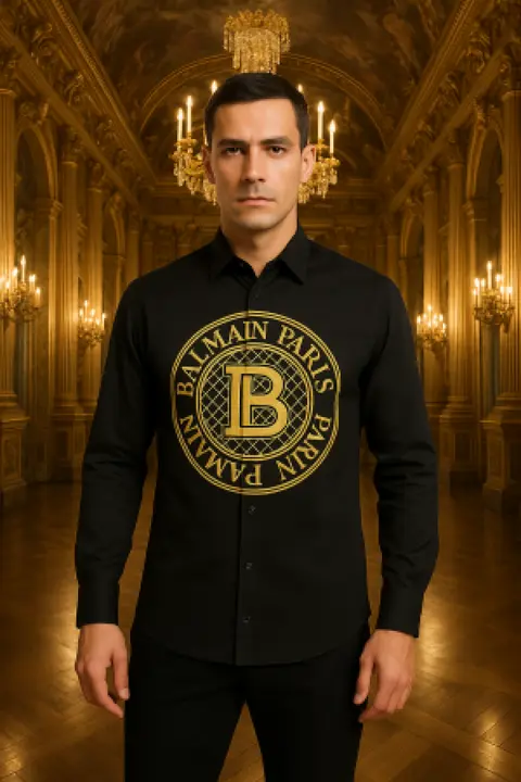 BALMMAIN BOX SHIRT LOGO GOLD