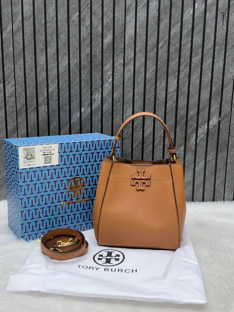Tori Burch McGraw Bucket Bag With OriginalBox DustCover