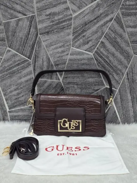 Guess Lexi Baguette Crossbody Bag With Dust Cover
