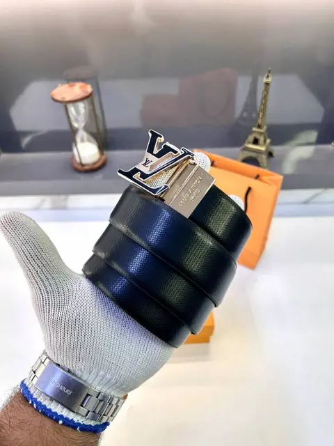 Lv Vuittion Black Golden Reversible Belt Fa 783