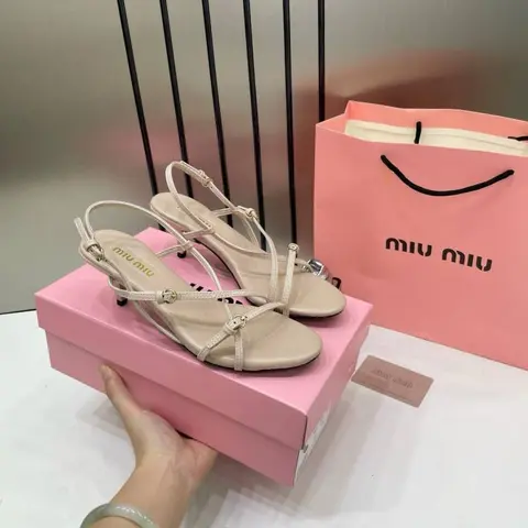Miu Miu W Slingback Heels For Women With Original Box And Carry Bag