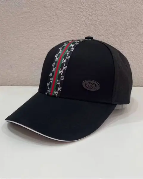Gucci GG Front Logo Red And Green Stripes Premium Unisex Cap (With Safety Box)