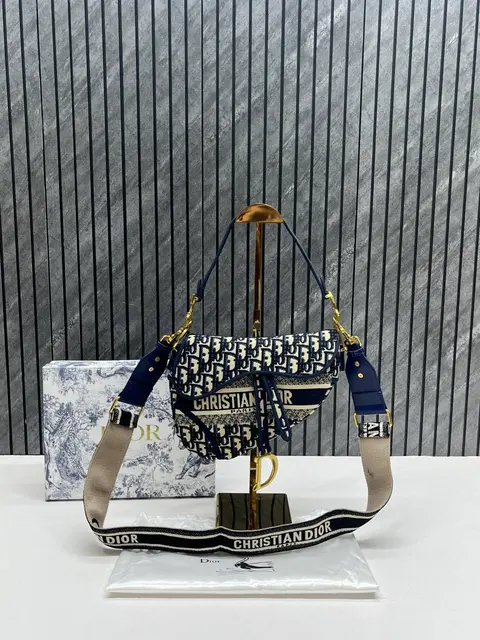 Dior Saddle Oblique Blue Monogram With OriginalBox