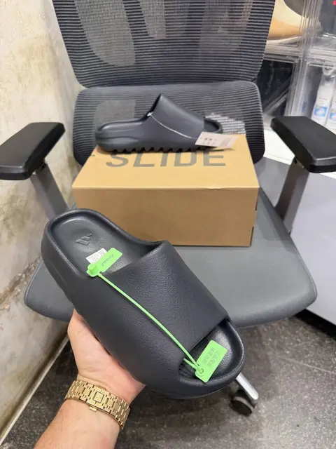 Adidas Yeezy Slide Black UA Quality With Tag Butter Papar Og Box.