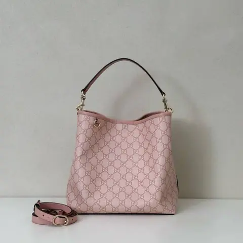 Gucci GG Emblem CB Pink Medium Bucket With Original DustCover & CarryBag