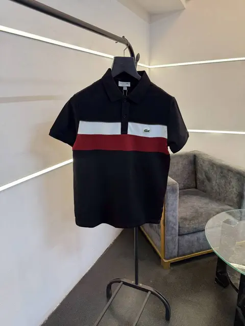 Lacoste imported polo tshirt black