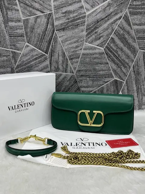 Valentino V Logo Long Shoulder Bag Clutch With Original Packing