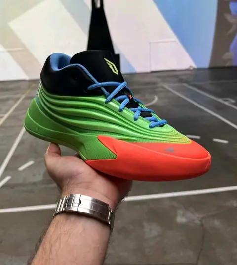 Adidas Dame X Lime Burst Signal Coral Blue 893
