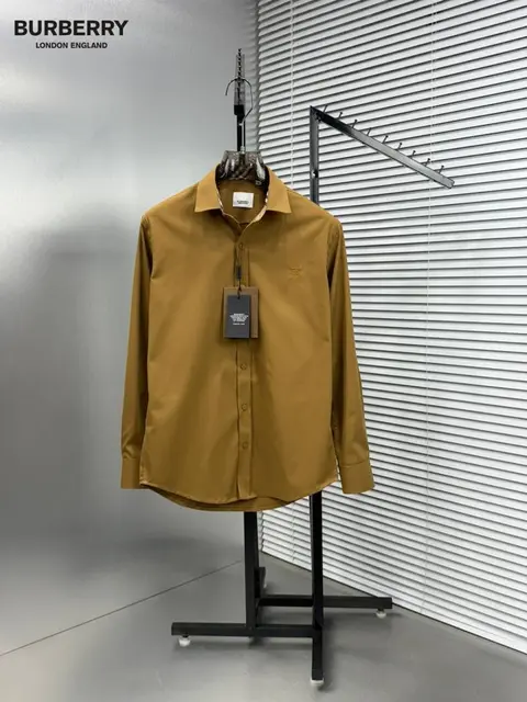 Burberry Chest Logo Full Sleeves Shirt Brown