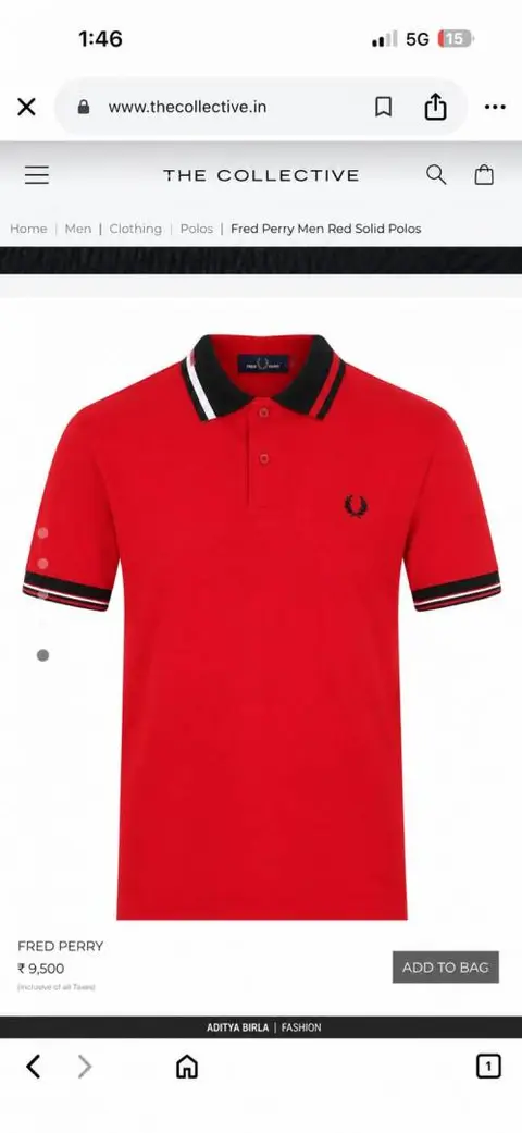 Fred Perry Chest Logo Polo T-shirt Red