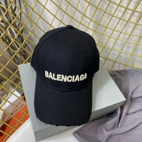 Balenciaga Black Denim Front Logo Premium Unisex Cap (With Safety Box)