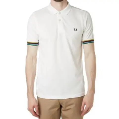 No return Fred peery imported Polo Tshirt White
