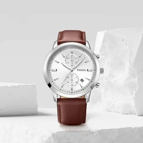 Fossil Townsman Chronograph DarcBrown-Silver-White
