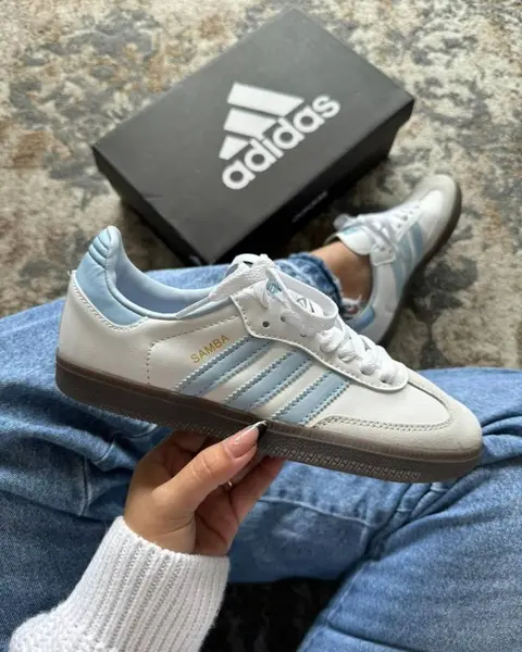 Adidas Samba Sky Blue Women Leather Quality