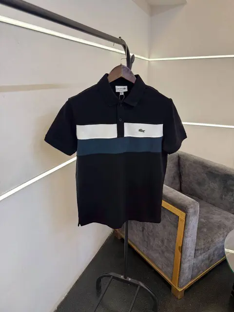 Lacoste imported polo tshirt black