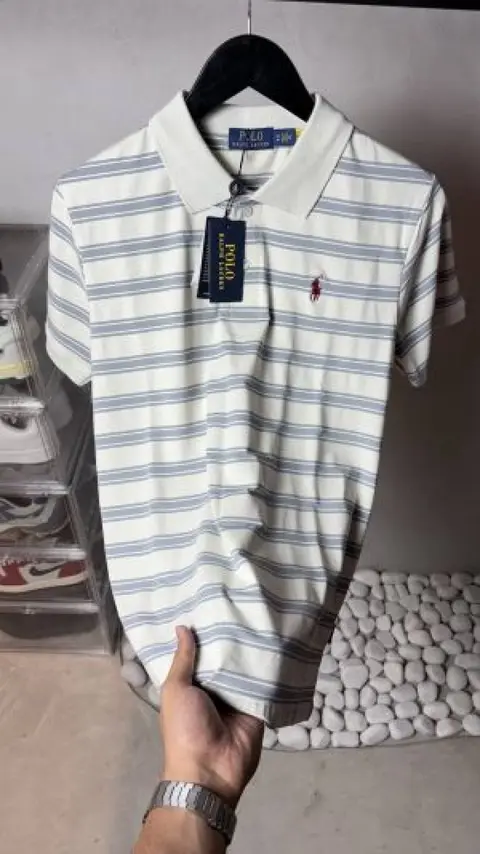 Ralph Laure n Premium Striped Polo T-Shirt With OG Packaging 1344.Sale offer VS1000