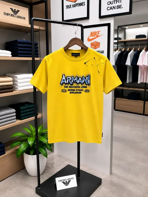 Armaa ni exchange turkey imported round neck tshirt yellow