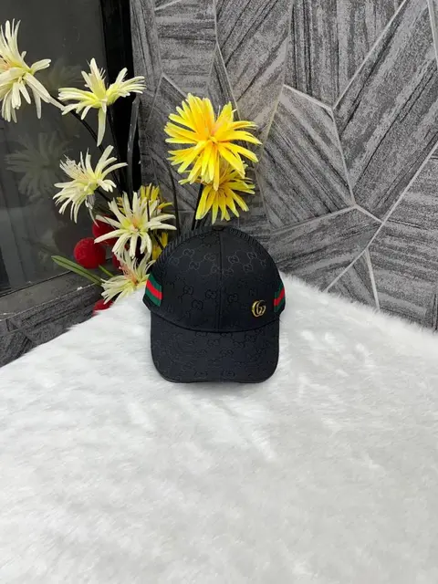 Gucci GG Small Side Logo Stripes Premium Net Unisex Cap With Safety Box