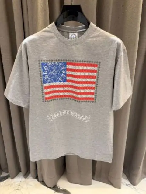 No return Chorme Heart imported Tshirt Grey