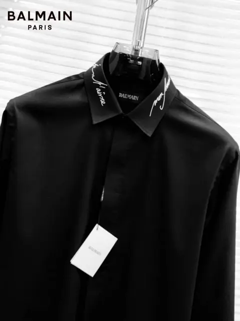 Balmain Imported Full Sleeves Shirt Black