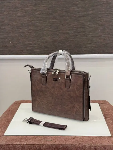 Mont Blanc Premium Laptop Bag X Office Bag M93009-5 Brown