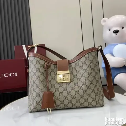 Gucci GG Padlock Supreme Premium Shoulder Bag With Dust Bag (Brown - 1149)