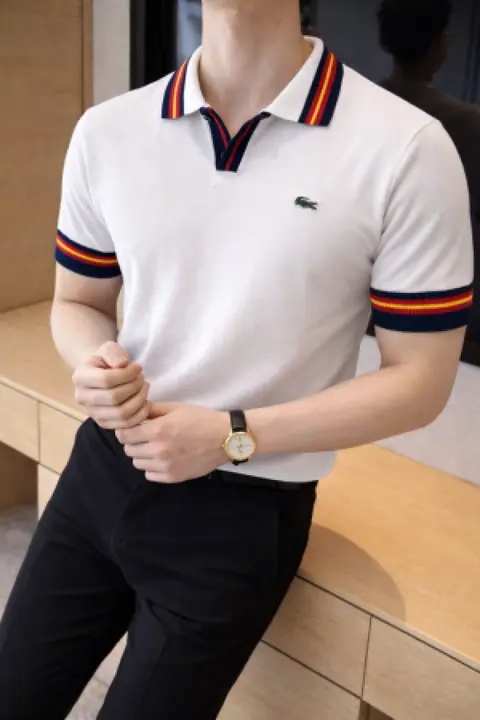 Lacoste imported polo tshirt white