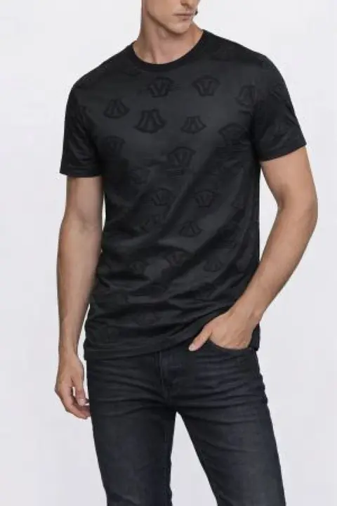 Versace impoted Full Monogram t-shirt Black
