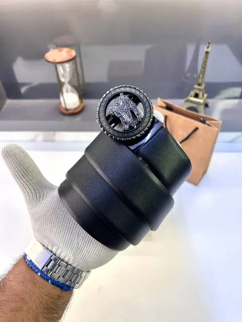 Burberry Glossy Grey Reversible Belt Fa 732