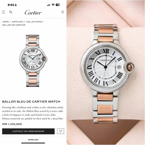 Cartier Ballon Bleu De Womans