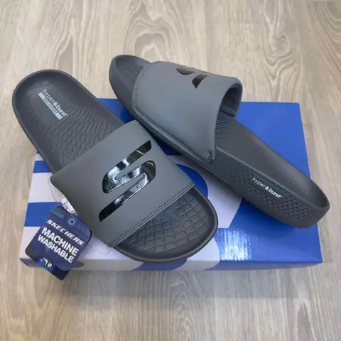 Skechers Hyper Burst Go Recover ArchFit Premium Grey Black Flip-Flop